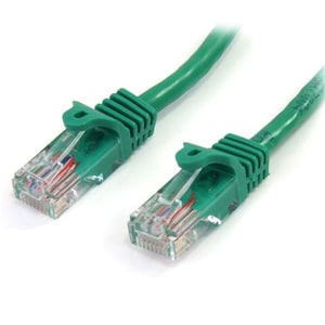 StarTech.com 1 m Green Cat5e Snagless RJ45 UTP Patch Cable - 1m Patch Cord - Ethernet Patch Cable - RJ45 Male to Male Cat 