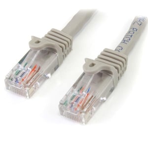 StarTech.com 1 m Gray Cat5e Snagless RJ45 UTP Patch Cable - 1m Patch Cord - Ethernet Patch Cable - RJ45 Male to Male Cat 5