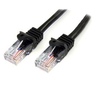 StarTech.com 3 m Black Cat5e Snagless RJ45 UTP Patch Cable - 3m Patch Cord - Ethernet Patch Cable - RJ45 Male to Male Cat 