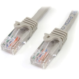 StarTech.com 2 m Gray Cat5e Snagless RJ45 UTP Patch Cable - 2m Patch Cord - Ethernet Patch Cable - RJ45 Male to Male Cat 5