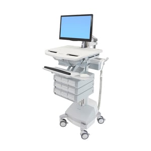 Ergotron StyleView SV44 Height Adjustable Display Stand - Up to 61 cm (24") Screen Support - 16.78 kg Load Capacity - 128.