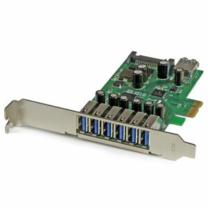 StarTech.com 7 Port PCI Express USB 3.0 Card - 5Gbps - Standard and Low-Profile Design - Get the scalability you need by a