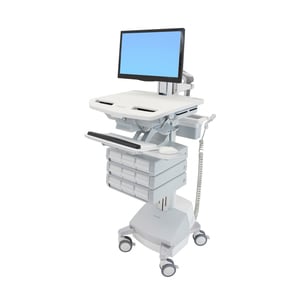 Ergotron StyleView SV44 Height Adjustable Display Stand - Up to 61 cm (24") Screen Support - 16.78 kg Load Capacity - 128.