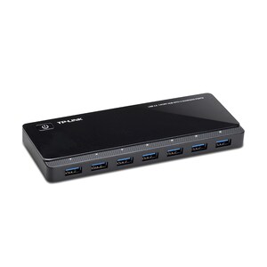 TP-Link UH720 USB Hub - USB 3.0 Micro-B - External - Black - 9 Total USB Port(s) - 7 USB 3.0 Port(s) - PC, Mac, Linux