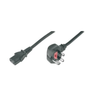 Assmann Standard Power Cord - 1.80 m - BS 1363 / IEC 60320 C13 - 250 V AC / 10 A - Black
