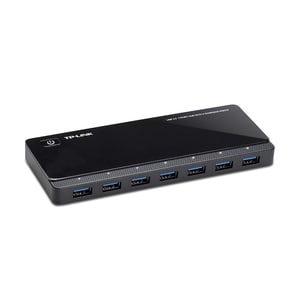 TP-Link UH720 USB Hub - USB 3.0 Micro-B - External - Black - 9 Total USB Port(s) - 7 USB 3.0 Port(s) - PC, Mac, Linux