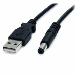 StarTech.com 91cm USB Typ-M 5V Hohlstecker - USB / Hohlverbinder - 5 V Gleichstrom - Schwarz - 1 Stück