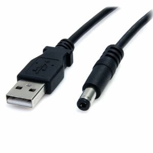 CABLE 91CM ALIMENTACION USB A A M DE TIPO BARRIL DE 5.5MM