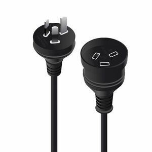 ALOGIC 10M AUS 3 PIN MAINS POWER EXTENSION CABLE WHITE MALE TO FEMALE