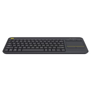 Logitech K400 Plus Keyboard - Wireless Connectivity - USB Interface - TouchPad - Hungarian - QWERTY Layout - Black - RF - 
