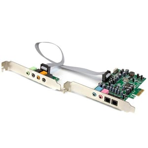StarTech.com 7.1 Channel Sound Card - PCI Express - 24-bit - 192KHz - SPDIF Digital Optical and 3.5mm Analog Audio - C-Med