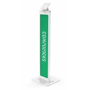 Compulocks VESA Brandable Floor Stand White - 100mm x 100mm VESA Compatible Mount, Can be set in landscape or portrait mod