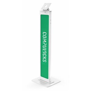 Compulocks VESA Brandable Floor Stand White - 100mm x 100mm VESA Compatible Mount, Can be set in landscape or portrait mod