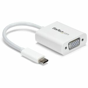 StarTech.com Adaptateur vidéo USB-C vers VGA - M/F - 1920x1200 / 1080p - Blanc - Blanc