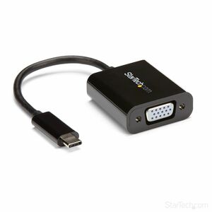 StarTech.com USB-C to VGA Adapter - Thunderbolt 3 Compatible - USB C Adapter - USB Type C to VGA Dongle Converter - Connec
