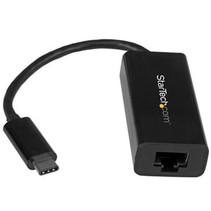 StarTech.com USB-C auf Gigabit Ethernet Adapter, Thunderbolt 3 kompatibel, Windows & Mac, RJ45 LAN Netzwerkkonverter, Schw