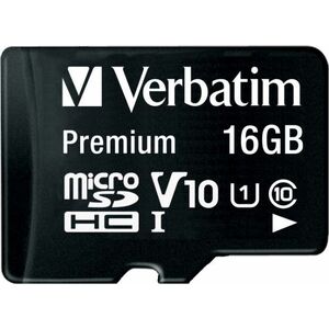 Verbatim 16 GB Class 10/UHS-I (U1) microSDHC - 1 - TAA Compliant - 45 MB/s Read