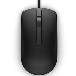 Dell MS116 Mouse - USB - Optical - 2 Button(s) - Black - Cable - 1000 dpi - Scroll Wheel