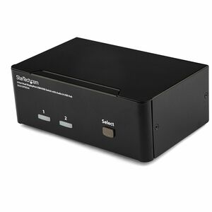 StarTech.com 2 Port Dual DisplayPort USB KVM Switch with Audio - 2 Computer(s) - 1 Local User(s) - WQUXGA - 3840 x 2400 - 