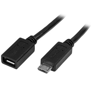 StarTech.com 0.5m 20in Micro-USB Extension Cable - M/F - Micro USB Male to Micro USB Female Cable - Cable for Tablet, Phon