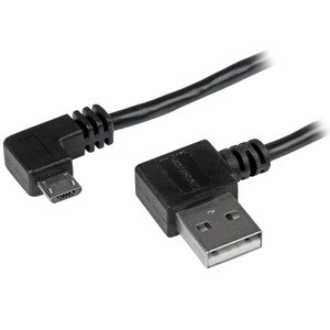 StarTech.com Micro USB Kabel mit rechts gewinkelten Anschlüssen - Stecker/Stecker - 1m - USB A zu Micro B Anschlusskabel -