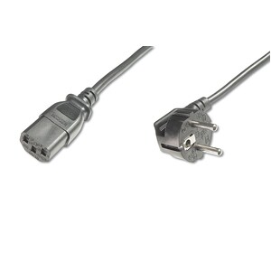 Digitus Standard Power Cord - 75 cm - For Desktop Computer - CEE 7/7 / IEC 60320 C13 - 250 V AC / 10 A - Black