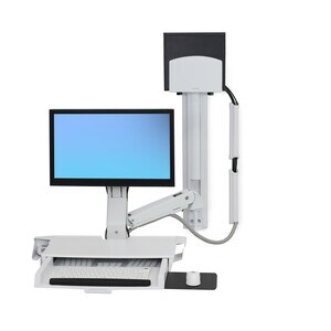 Ergotron StyleView Wandhalterung für Workstation, CPU, Tastatur, Maus, Monitor - Weiß - Bildschirmgr�ße: 61 cm (24 Zoll) -