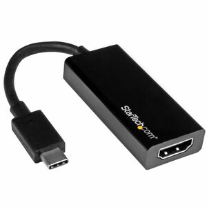 StarTech.com - USB-C to HDMI Adapter - 4K 30Hz - Black - USB Type-C to HDMI Adapter - USB 3.1 - Thunderbolt 3 Compatible -