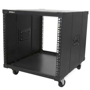 StarTech.com Portable Server Rack with Handles - Rolling Cabinet - 9U - Steel - 100.06 kg Static/Stationary Weight Capacity