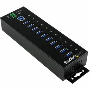 StarTech.com 10 Port Industrieller USB 3.0 Hub - ESD und Überspannungsschutz - DIN Tragschienen oder Oberflächen montierba