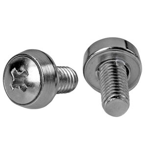 StarTech.com Paquet de 100 vis de montage M6 x 12 mm pour rack et armoire serveur - Vis de montage - 12 mm - Acier inoxyda