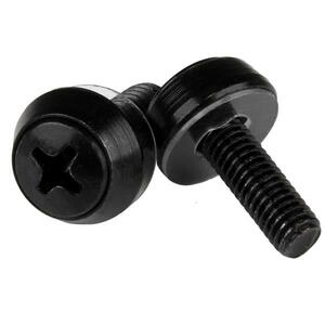 StarTech.com M5 x 12mm - Screws - 50 Pack, Black - M5 Mounting Screws for Server Rack & Cabinet - Mounting Screw - 12 mm -