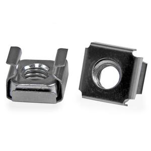StarTech.com M6 Cage Nuts - 100 Pack - M6 Mounting Cage Nuts for Server Rack & Cabinet - Cage Nut - Stainless Steel - Silv