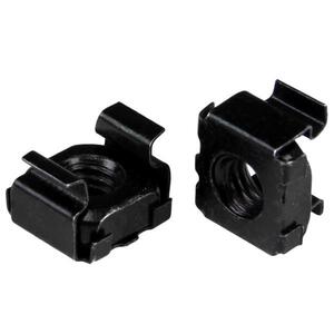 StarTech.com M5 Cage Nuts - 100 Pack, Black - M5 Mounting Cage Nuts for Server Rack & Cabinet - Cage Nut - Steel - Black -