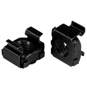 StarTech.com M6 Cage Nuts - 50 Pack, Black - M6 Mounting Cage Nuts for Server Rack & Cabinet - Install your rack-mountable