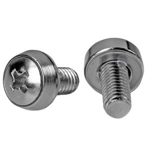 StarTech.com M6 x 12mm - Screws - 100 Pack - M6 Mounting Screws for Server Rack & Cabinet - Install your rack-mountable ha