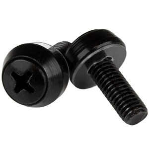 StarTech.com M6 x 12mm - Screws - 50 Pack, Black - M6 Mounting Screws for Server Rack & Cabinet - Install your rack-mounta