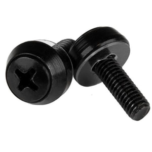 StarTech.com M5 x 12mm - Montageschrauben - 100er Pack - M5 Schrauben für Server Rack und Serverschrank - Schwarz - Montag