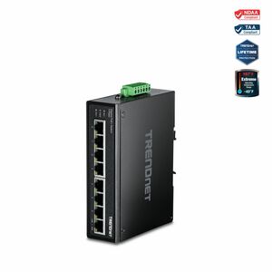 TRENDnet TI-PG80 8 Ports Ethernet Switch - Gigabit Ethernet - 1000Base-T - New - TAA Compliant - 2 Layer Supported - Twist