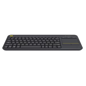 Logitech K400 Plus Tastatur - Kabellos Konnektivität - USB Schnittstelle - TouchPad - QWERTZ Layout - Schwarz - Funk - Stu