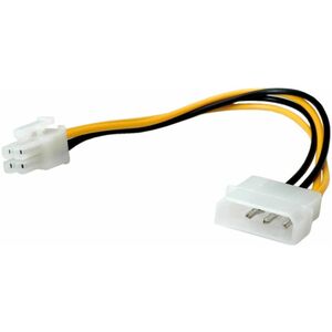 Roline Internes Stromkabel - 15 cm - für Hauptplatine - Molex / P4 - Mehrfarbig