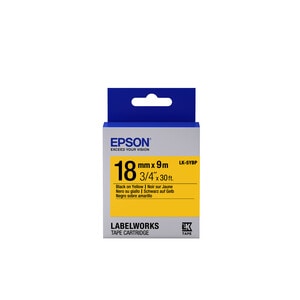 Epson LabelWorks LK-5YBP Label Tape - 18 mm Width - Thermal Transfer - Pastel Yellow