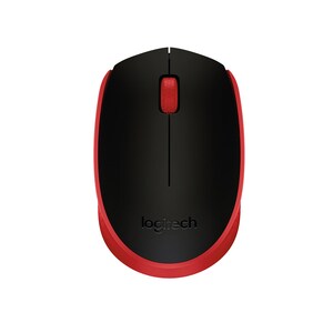 Logitech M171 Mouse - Radio Frequency - USB 2.0 - Optical - Red - Wireless - 1000 dpi - Scroll Wheel