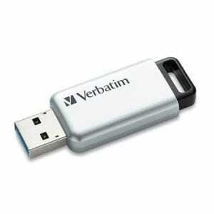 Verbatim Store 'n' Go Secure Pro 32 GB USB 3.0 Flash Drive - Silver - 256-bit AES - TAA Compliant - 1 Each
