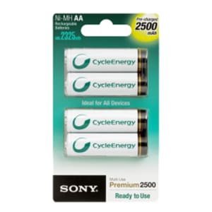 NI-MH AA 2500MAH PRE-CHARGED 4PCK. 1000X RECHARGEABLE