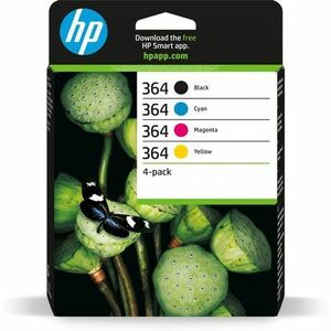 HP 364 Original Alto Yield Jato de tinta Tinteiro - Amarelo, Ciano, Magenta, Preto - 4 / Pack