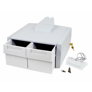 Ergotron Schublade - Mittel - 907,2 g Belastbarkeit - Grau, Weiß - Herausnehmbar, Schubladentrennwand, Verschließbar