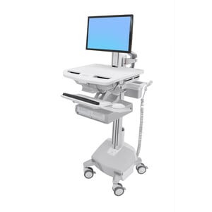 Ergotron StyleView Medical Cart - 2 Drawer - 14.97 kg Load Capacity - 4 Casters - Aluminium