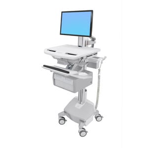 Ergotron StyleView Medical Cart - 3 Drawer - 14.97 kg Load Capacity - 4 Casters - Aluminium