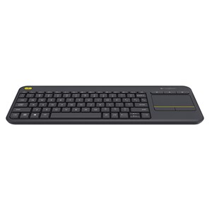 Logitech K400 Plus Teclado - Sem fios Conectividade - USB Interface - TouchPad - Holandês - QWERTY Layout - Preto - RF - M
